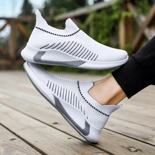 Tenis Clásicos Casuales Elásticos Transpirables Zapatillas De Moda Urbana Para Hombre