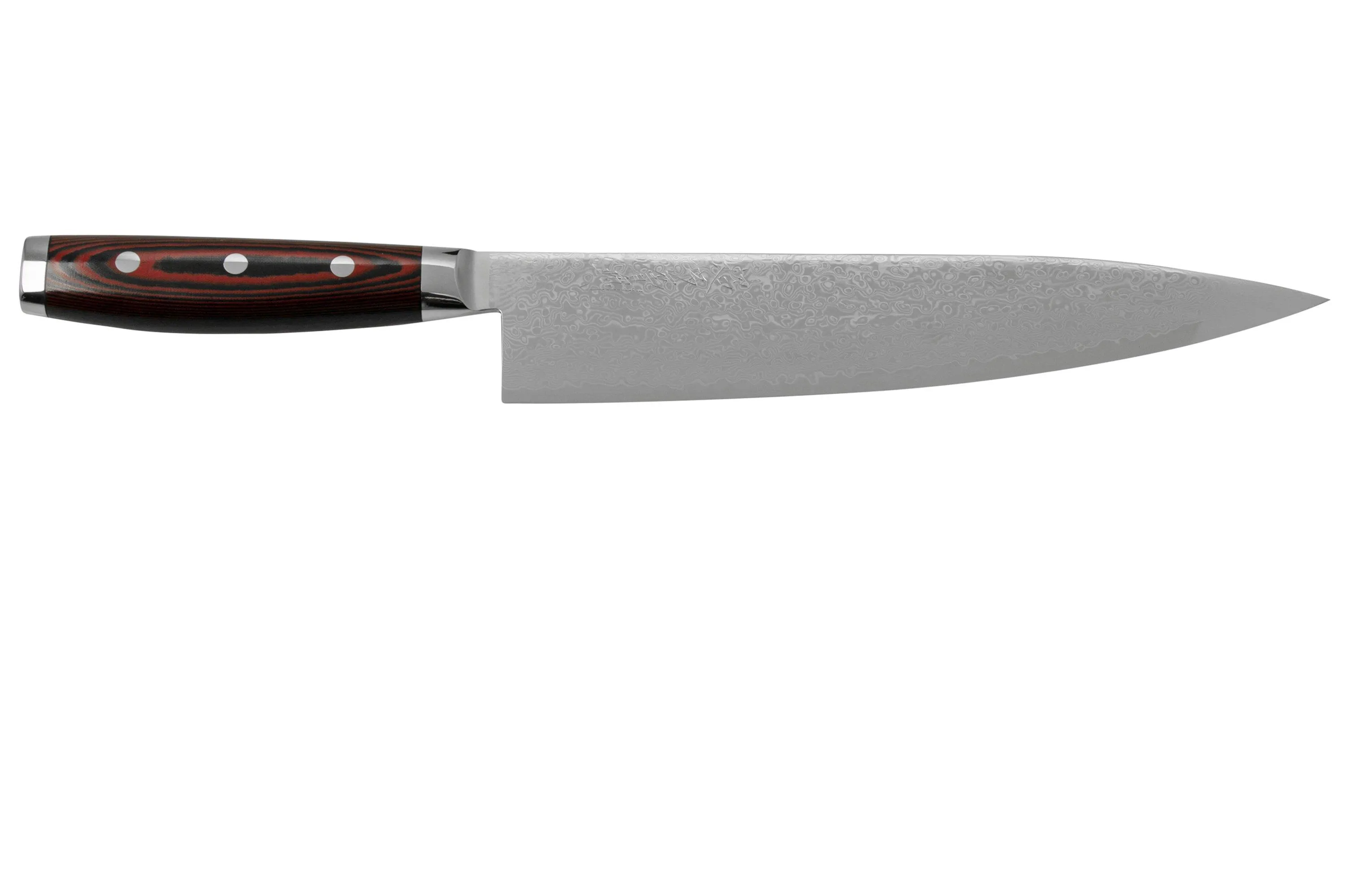 Yaxell Super Gou 37141, cuchillo de chef de acero damasco de 161 capas, 24 cm