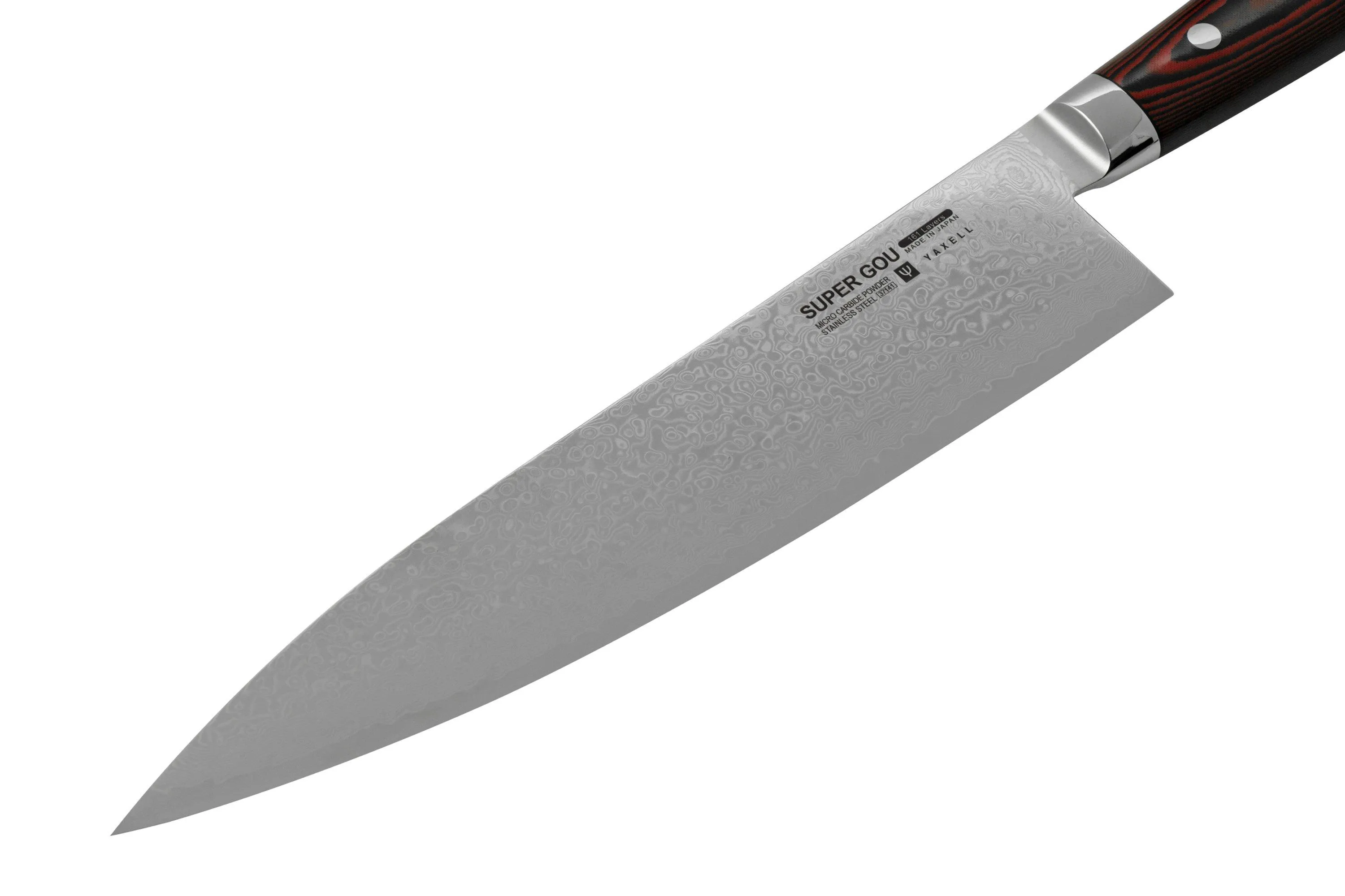 Yaxell Super Gou 37141, cuchillo de chef de acero damasco de 161 capas, 24 cm