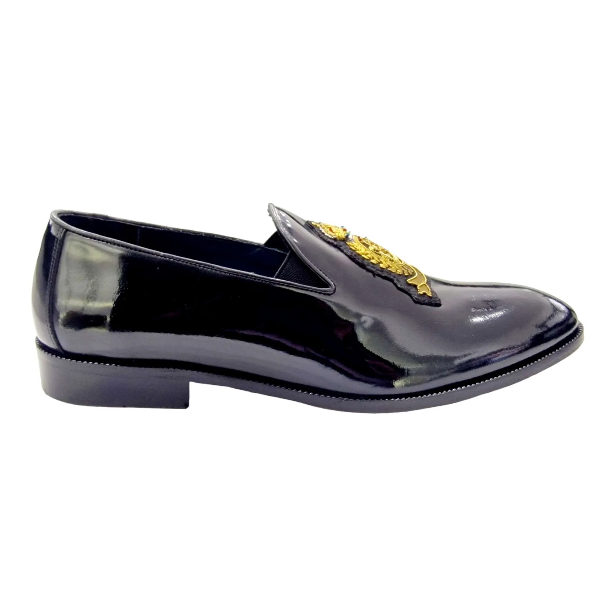 ZAPATOS VESTIR HOMBRE FLORENTIC ADORNO ESCUDO NEGRO